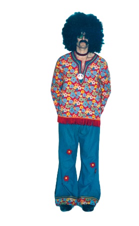 Hippie man Fun - Willaert, verkleedkledij, carnavalkledij, carnavaloutfit, feestkledij, jaren 60 , r&r, sixties, hippie, flowerpower